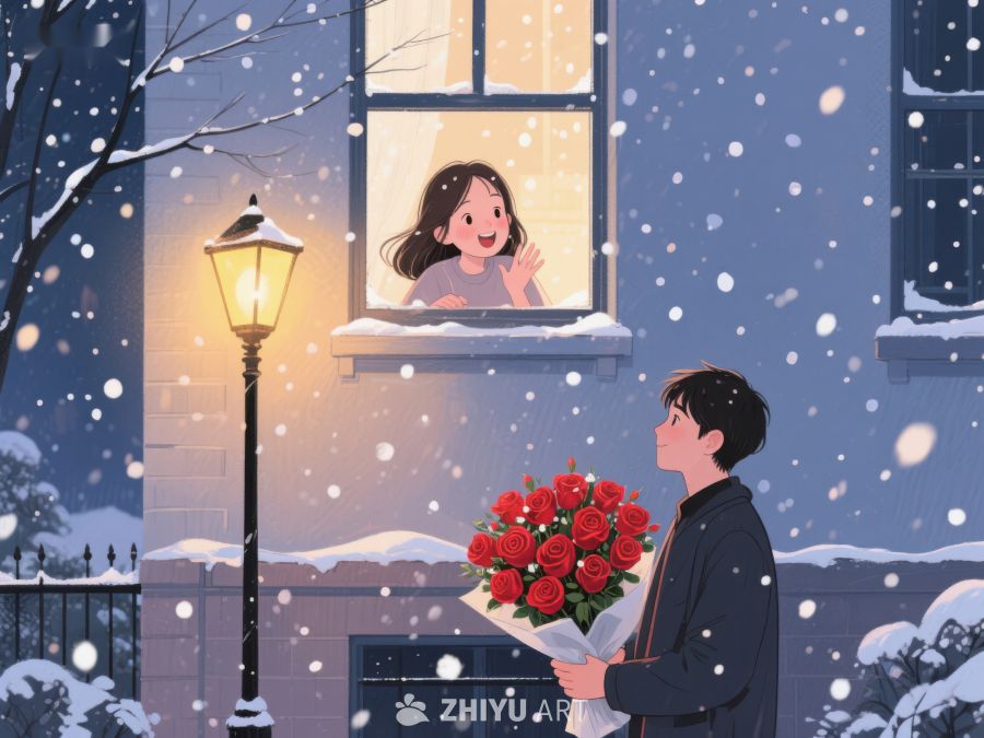 雪夜窗前的浪漫告白 897