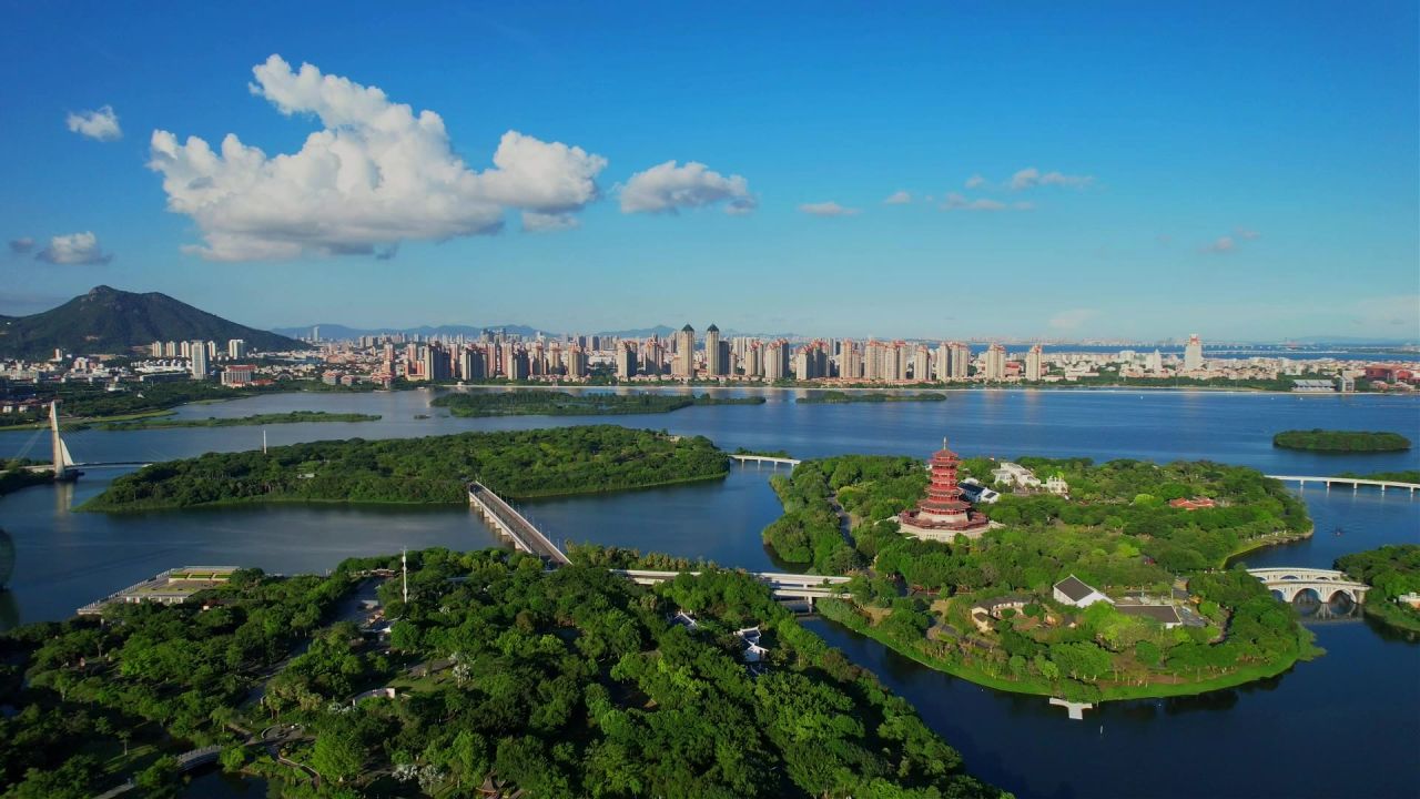 厦门航拍园博苑风光