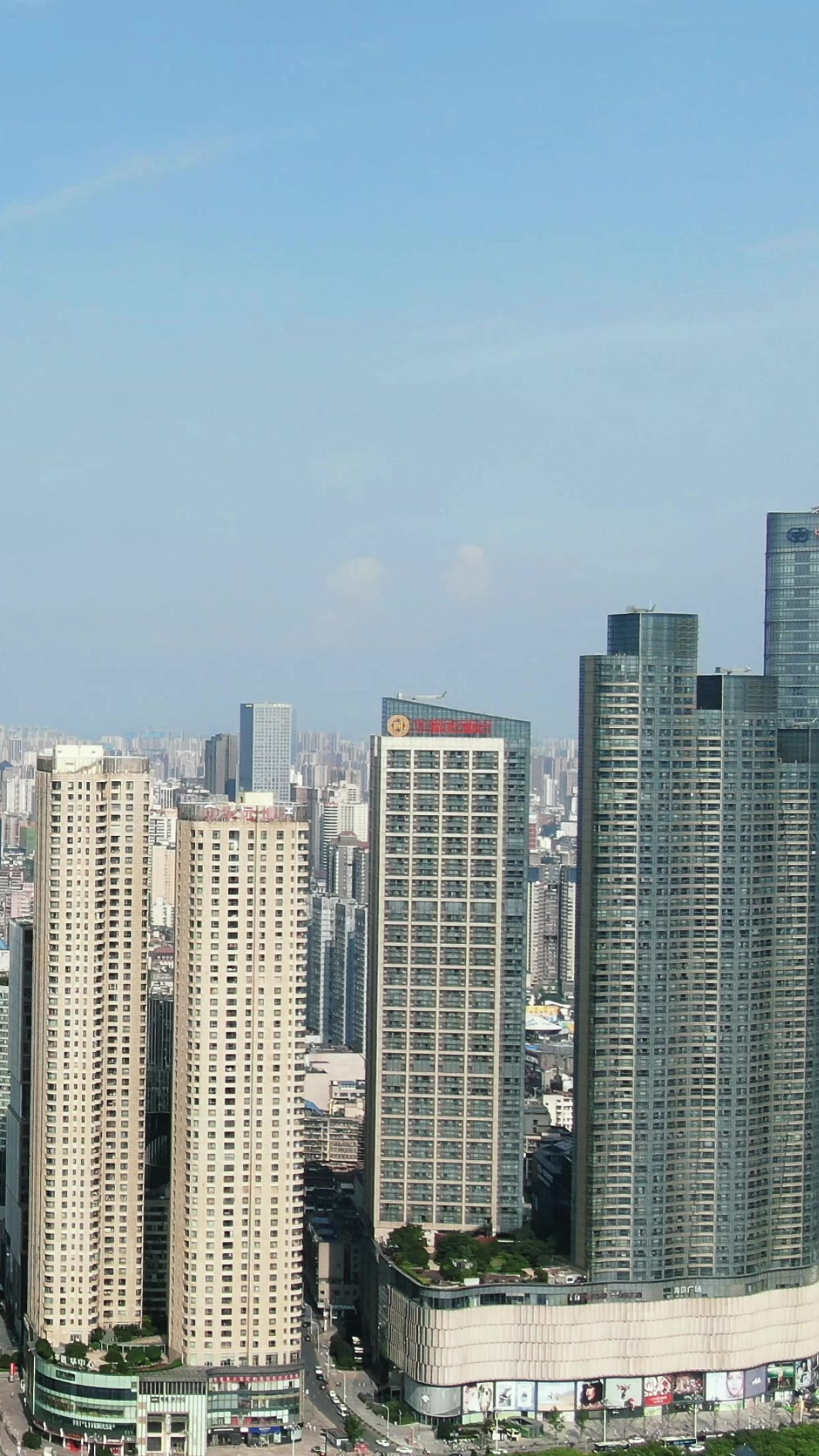 城市航拍湖南长沙华远国际商务