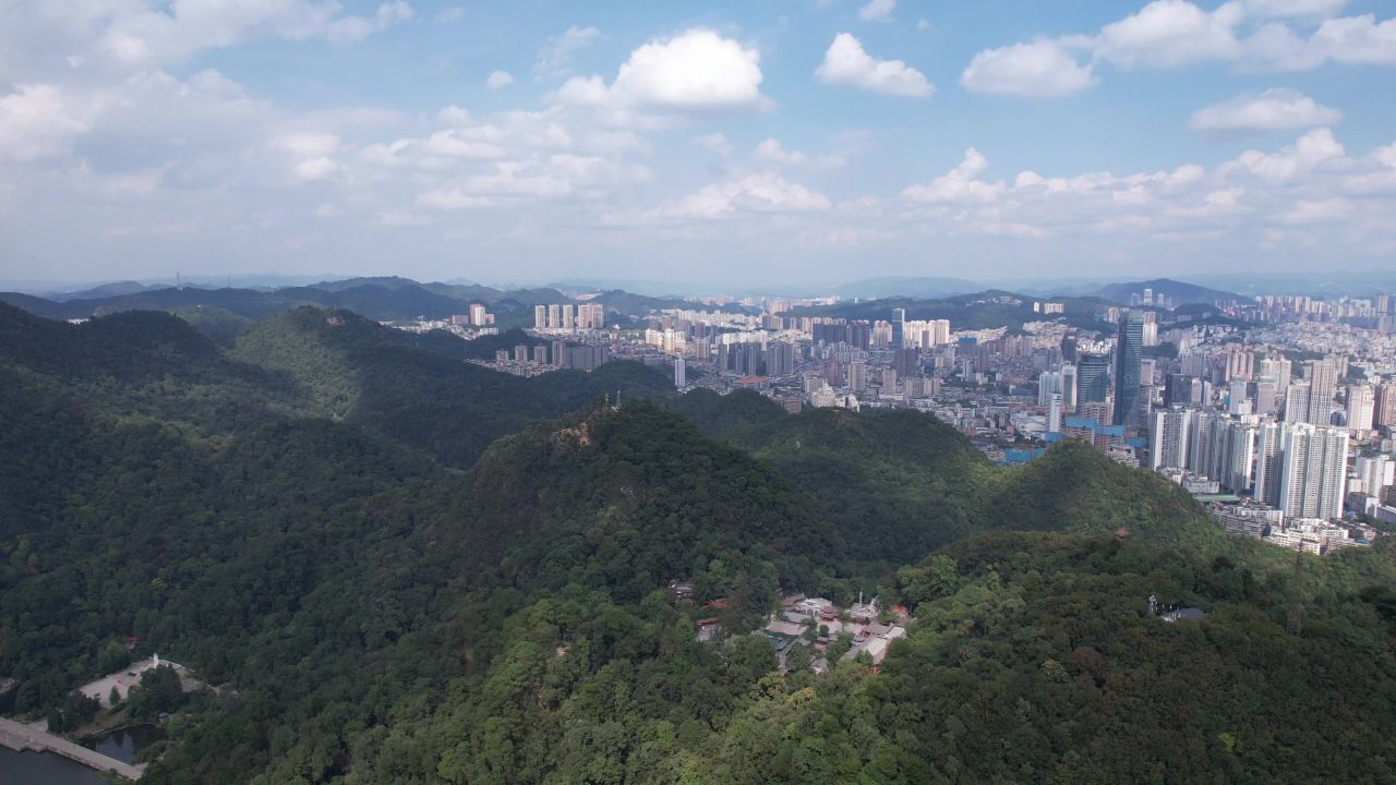 贵州贵阳城市风光航拍