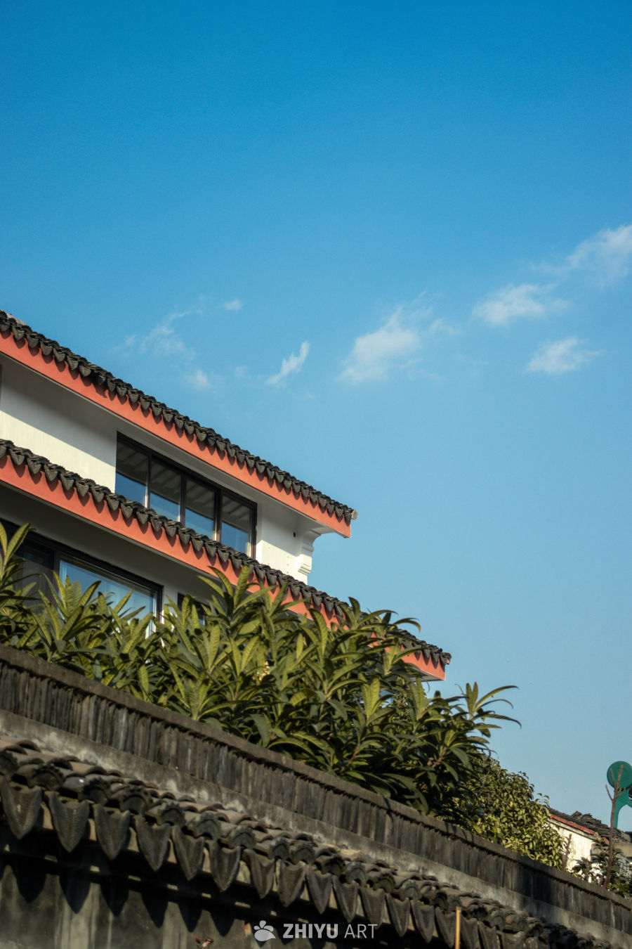 传统与现代交融的建筑风光