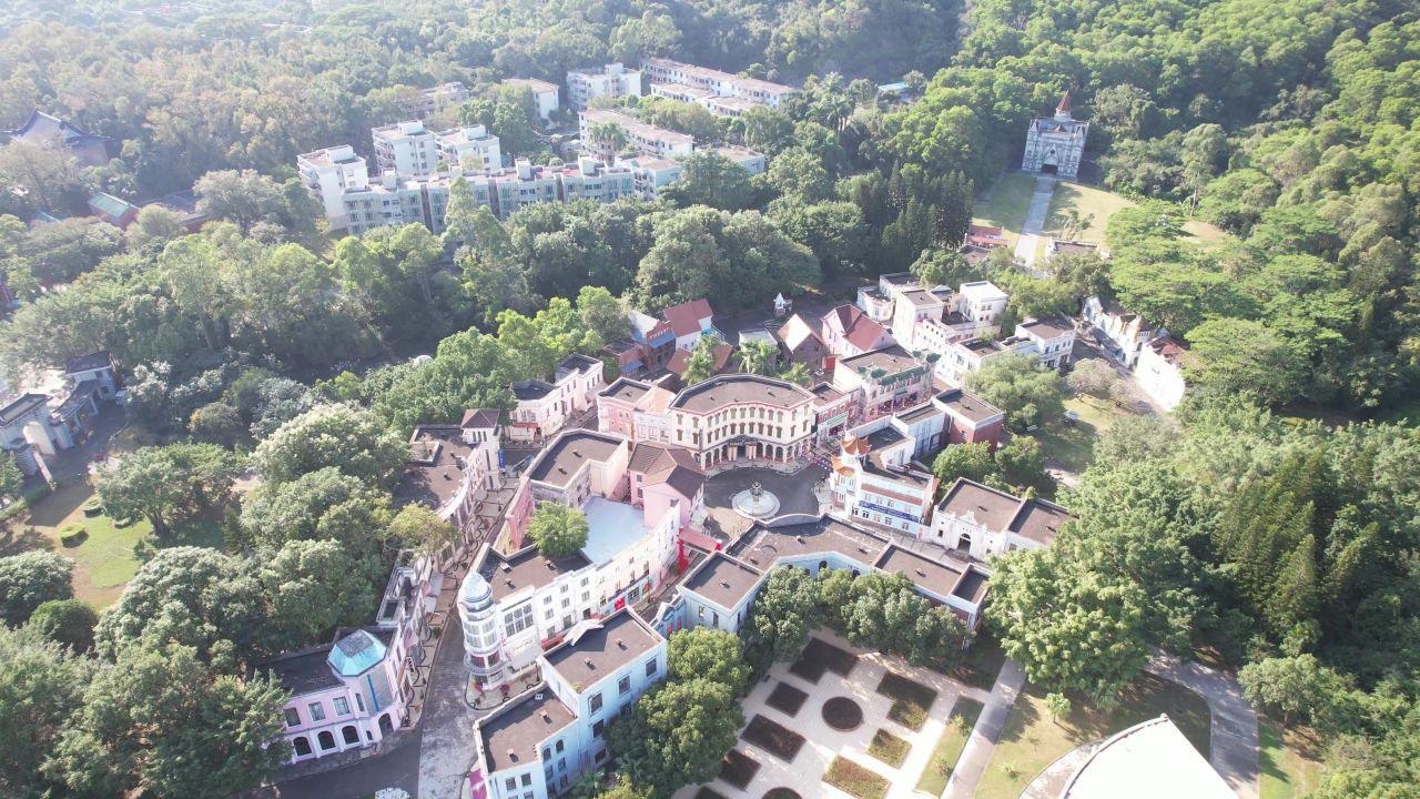 广东中山影视城5A景区航拍