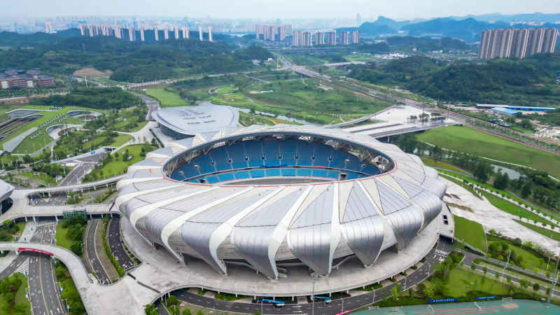 湖北宜昌城市风光航拍摄影图
