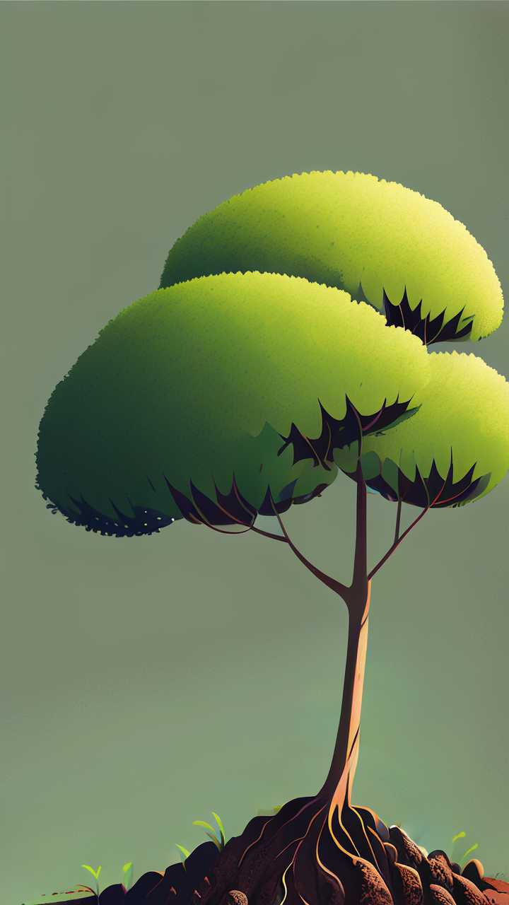 小树苗插画