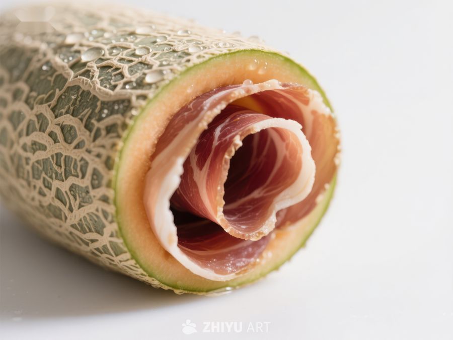 火腿包裹的哈密瓜切片