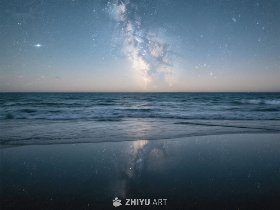 星空下的海滩夜景 181