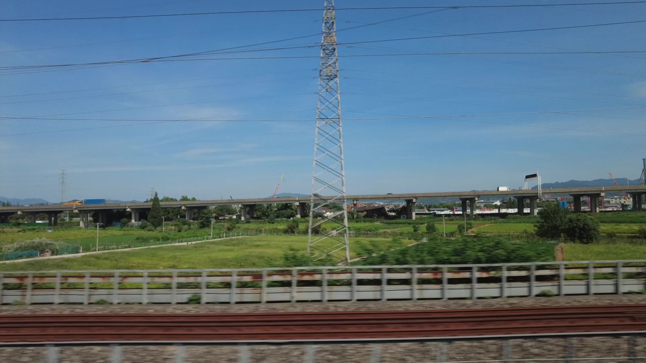 旅游旅途火车窗外风景风光实拍 