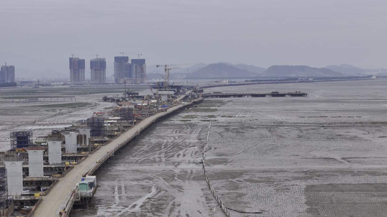 滨海栈道建设工地 2