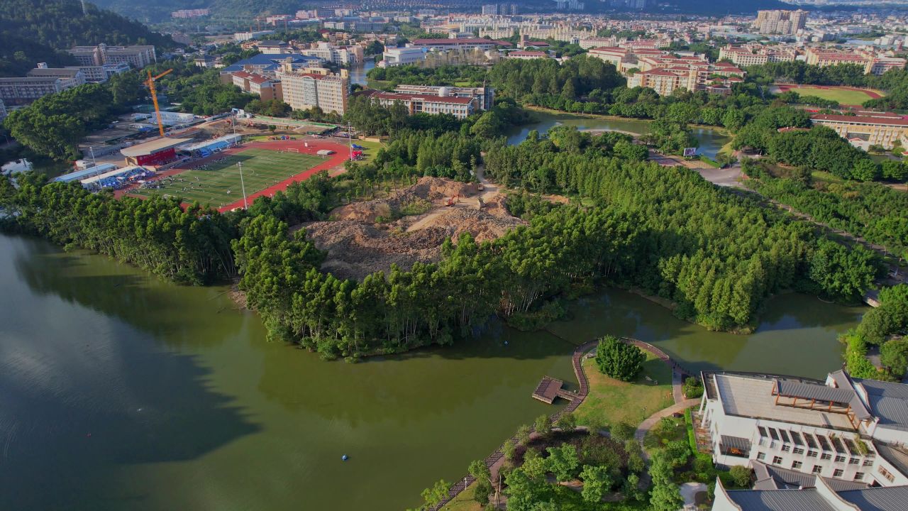 航拍福州闽江学院景观 1