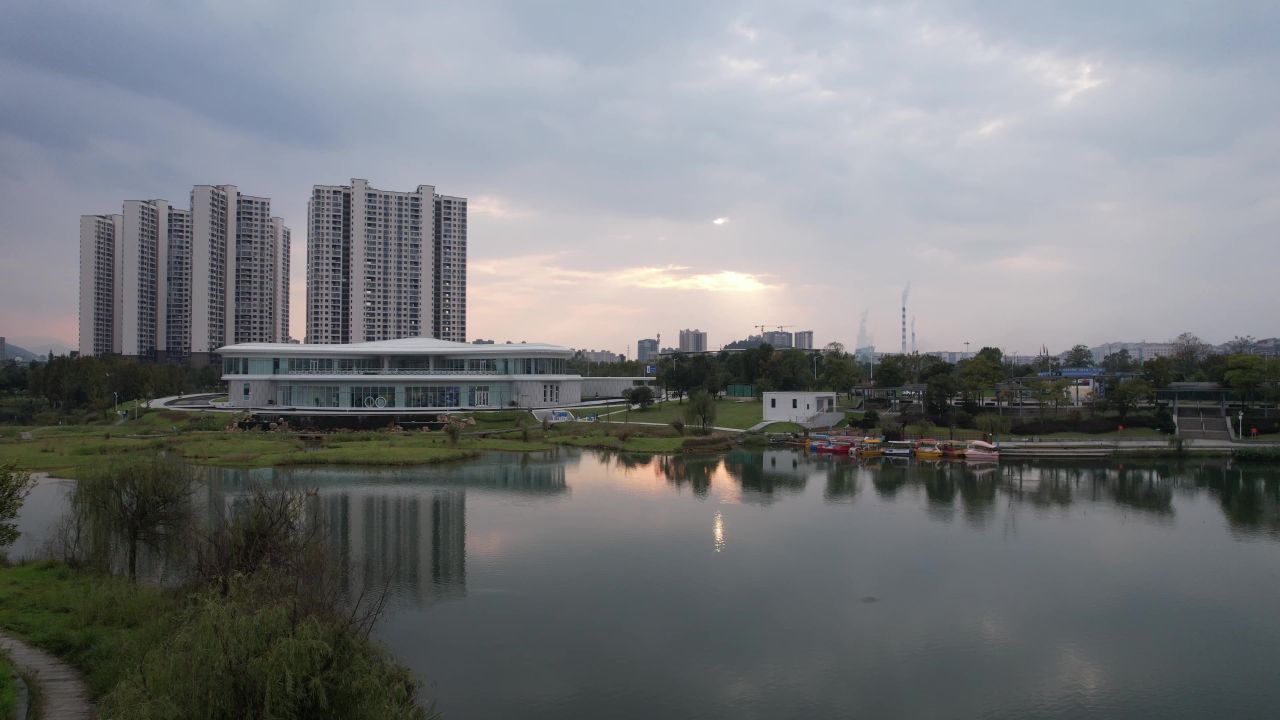 湖南 资兴 城市风光 航拍