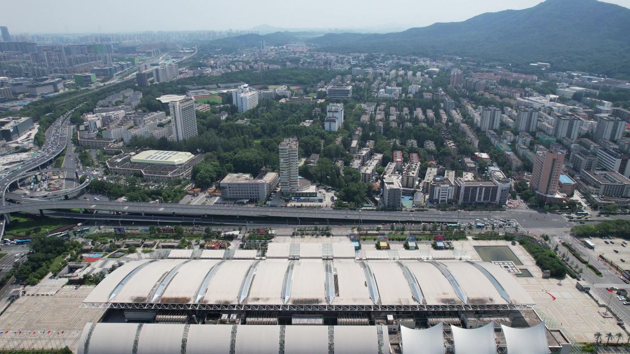 江苏南京城市风光航拍 
