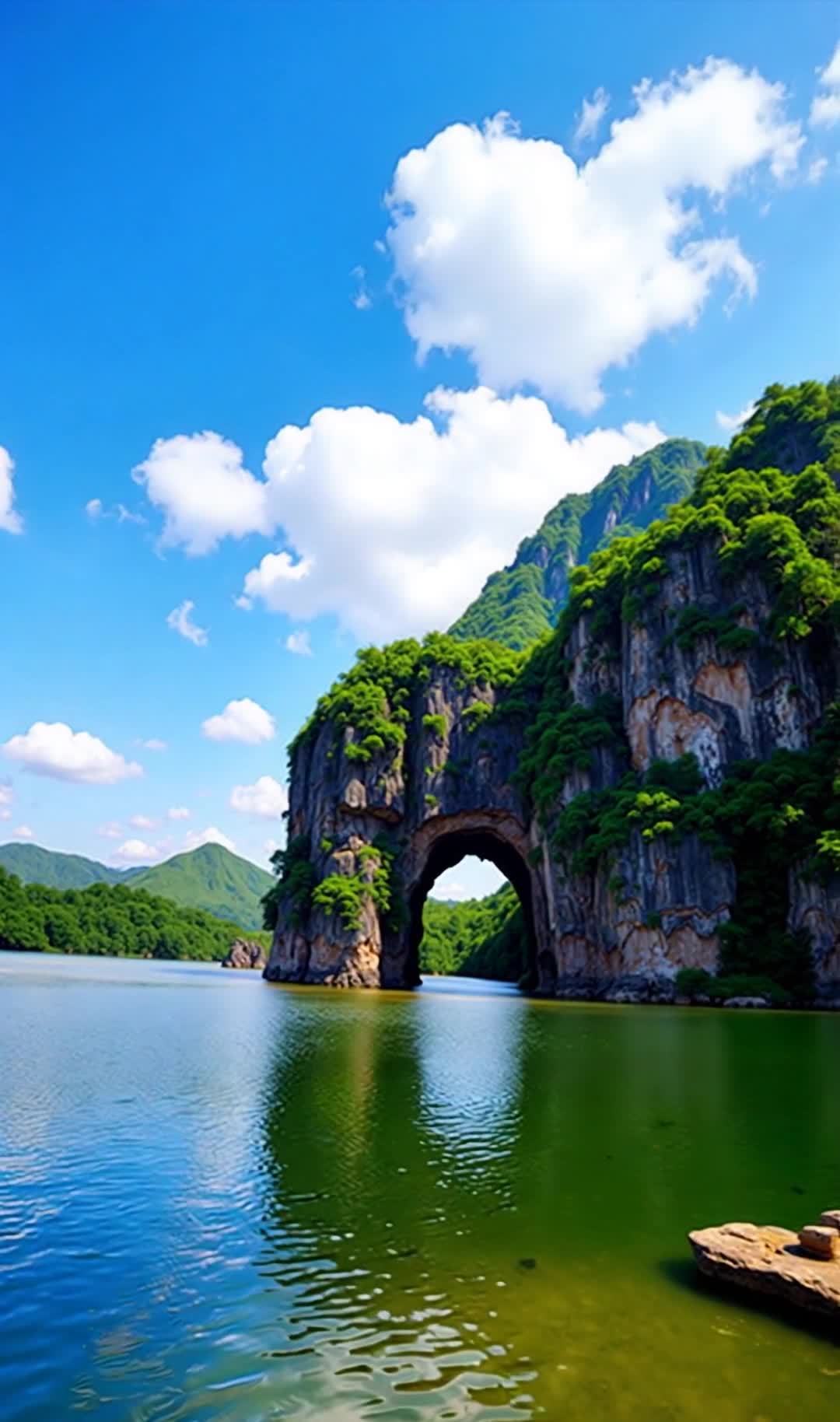 广西象鼻山湖光山色风光旖旎