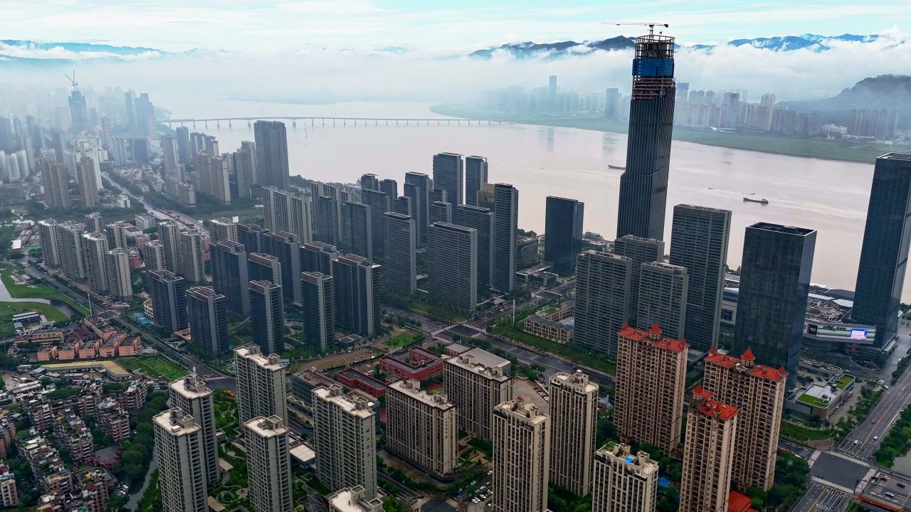 雨后的温州延时摄影