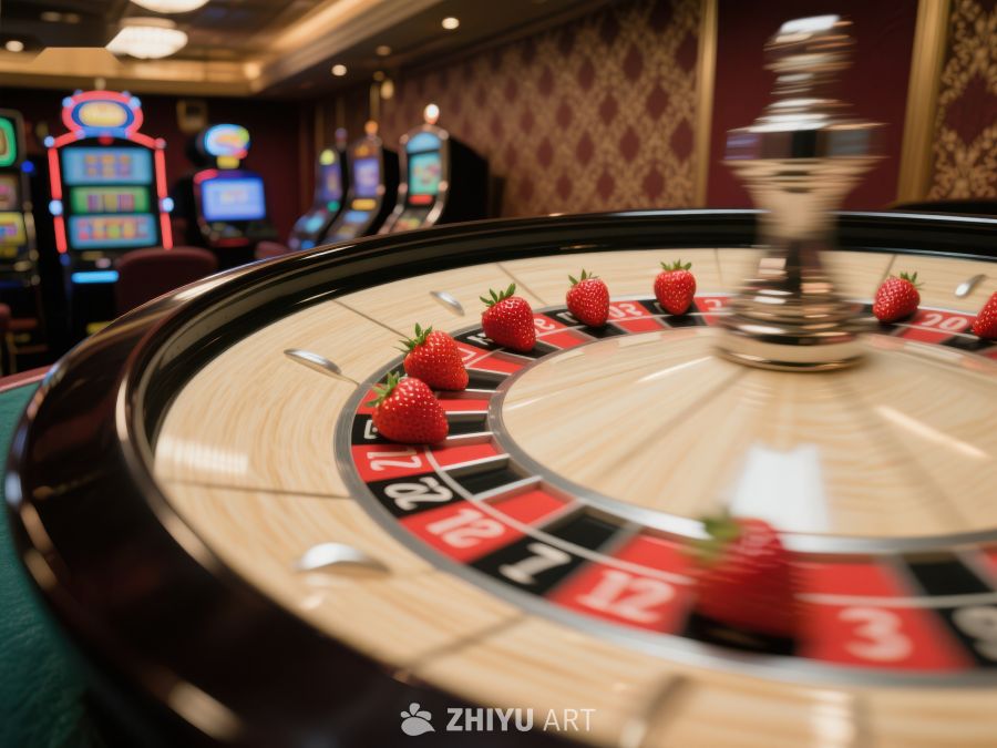 赌场 roulette 轮盘赌与草莓装饰 230