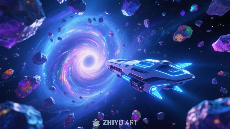 星际飞船穿越神秘漩涡 791