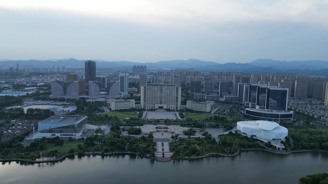 航拍江西萍乡市人民政府