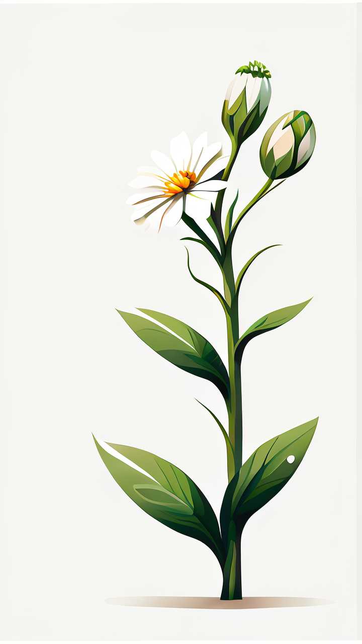 小花白色背景