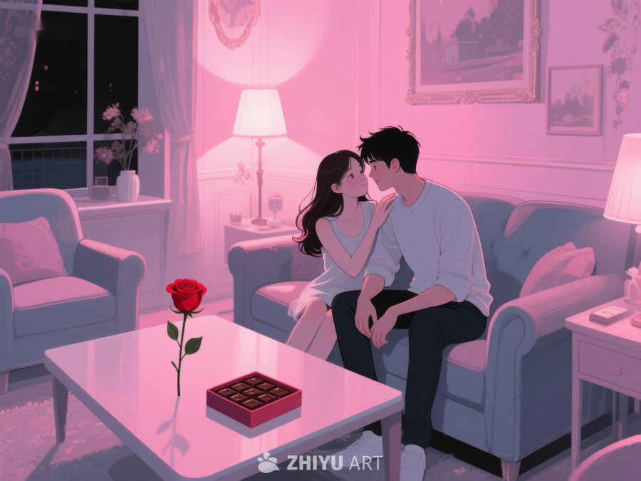 温馨室内情侣共度浪漫时光 769