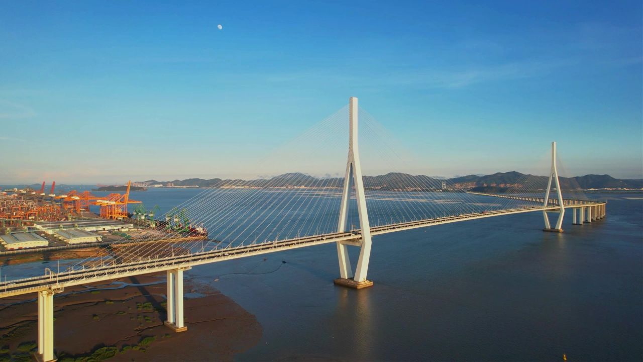 厦门航拍厦漳大桥景观