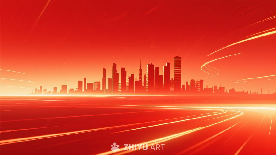 红色高端PPT背景图 3