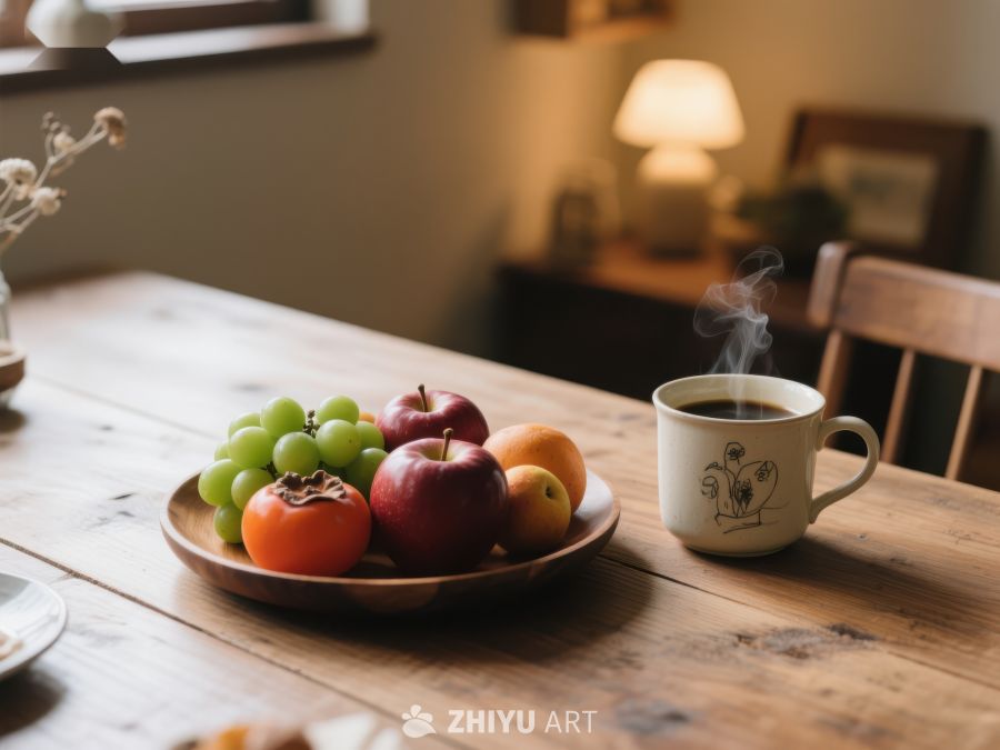 温馨早餐：水果与热饮 616