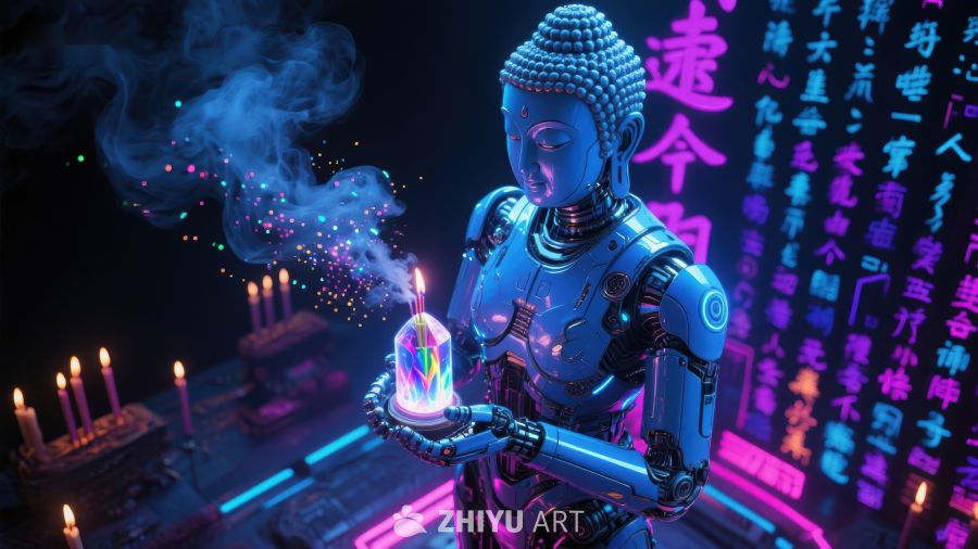 未来机器人手持生日蜡烛 633
