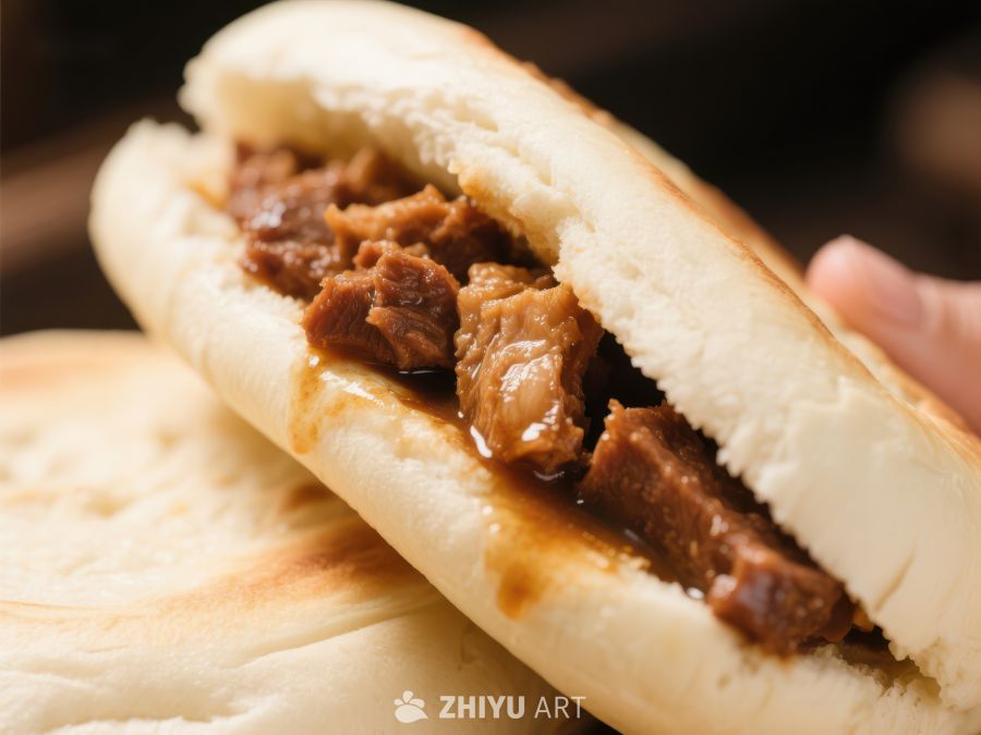 美味肉夹馍，诱人香气扑鼻 686
