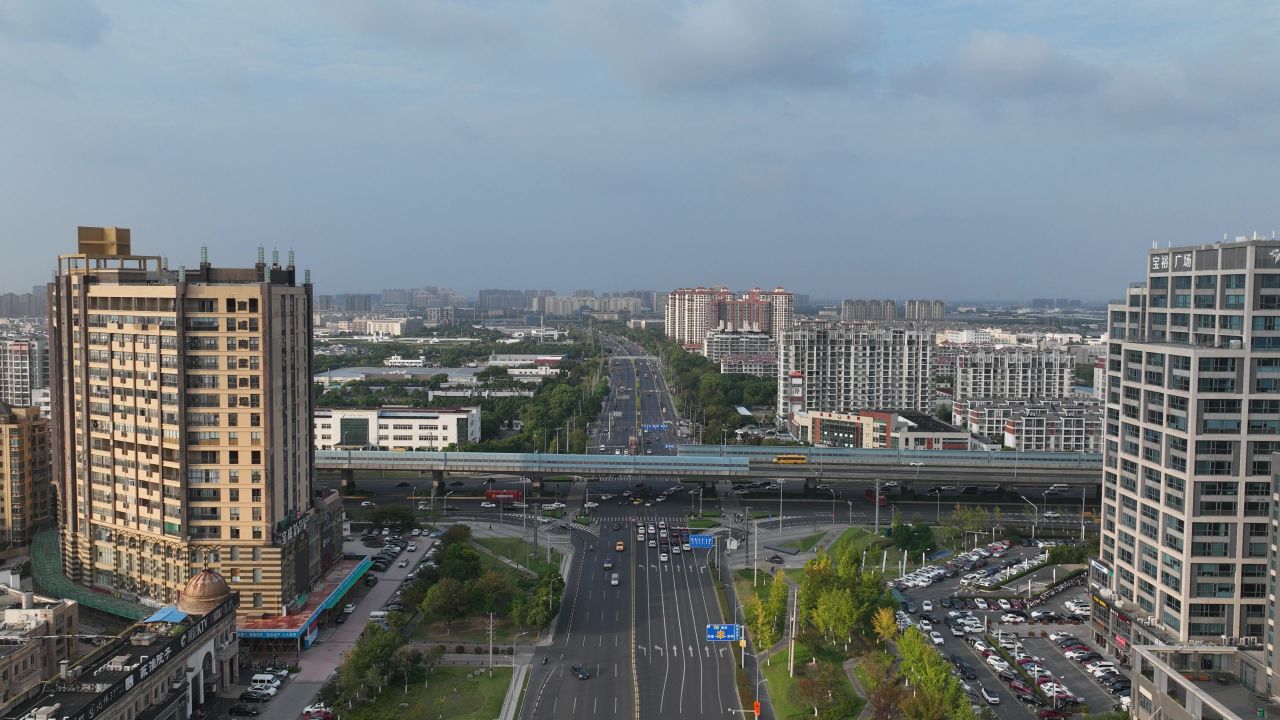 昆山长江路延时航拍