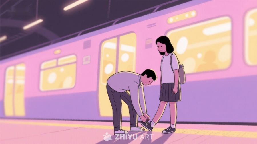 车站月台上的温馨瞬间 14