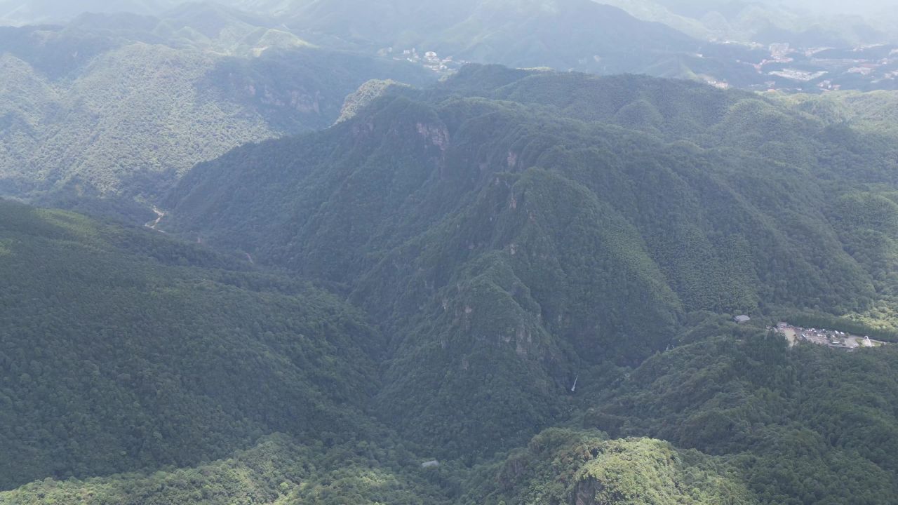 祖国大好河山壮丽山河蓝天白云航拍 