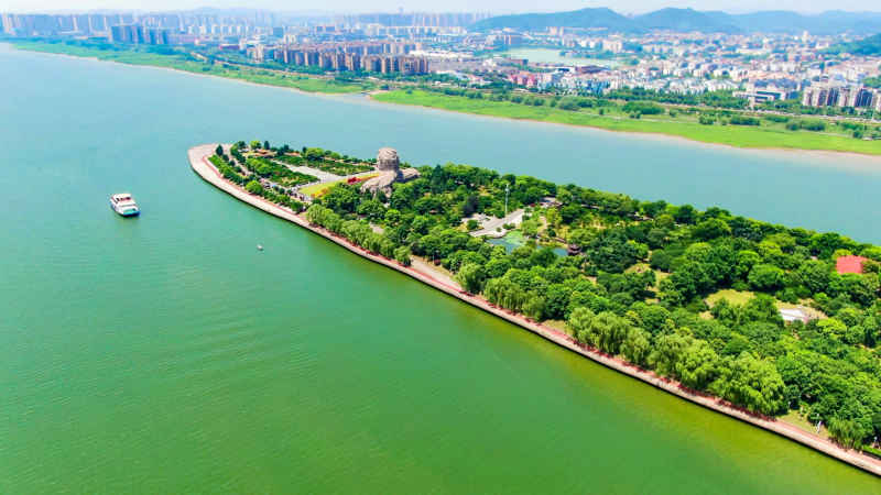 湖南长沙城市风光航拍摄影图 