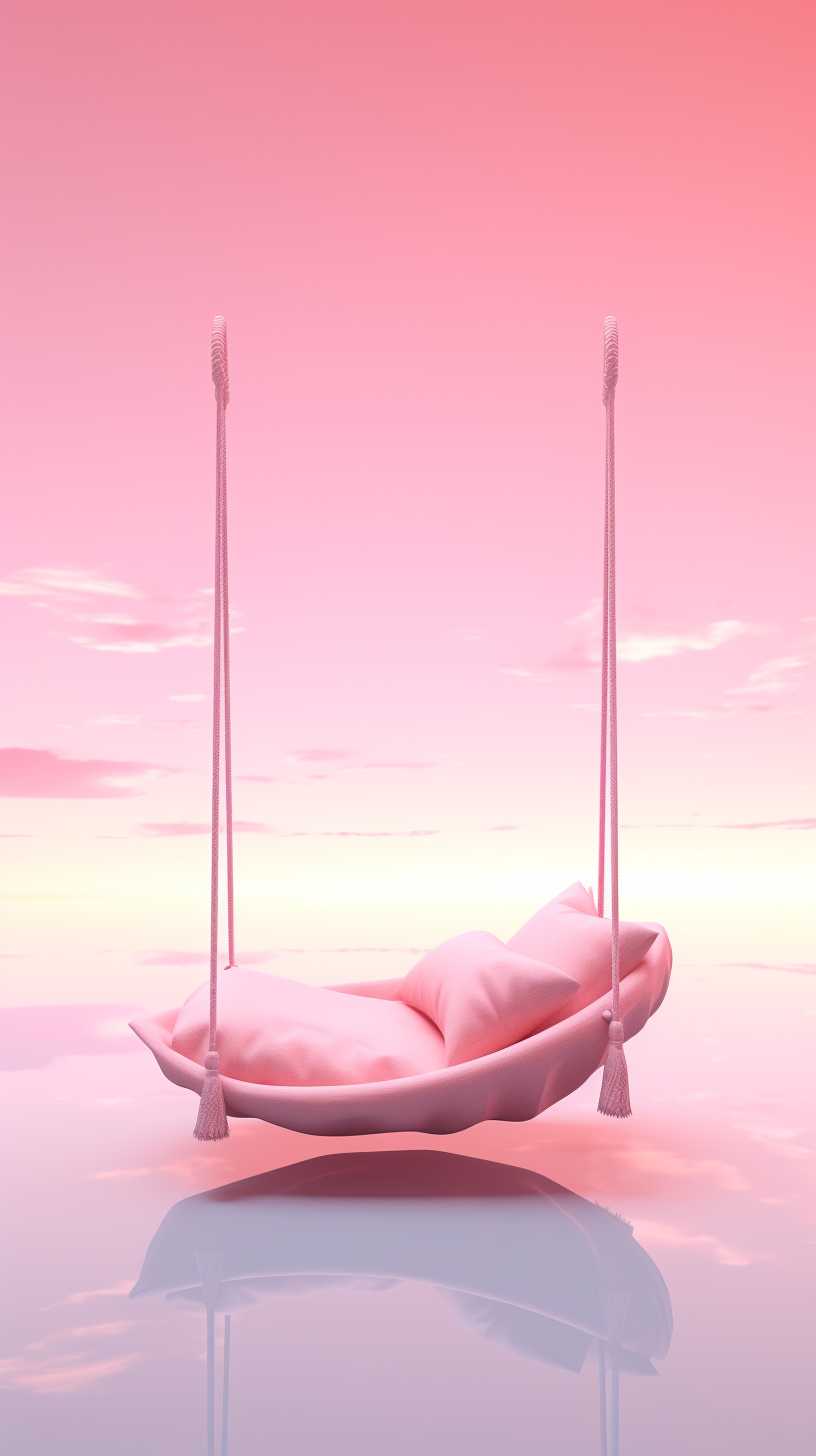 粉色吊床海景