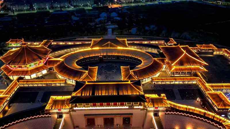 湖北襄阳城市风光旅游景区航拍摄影图 