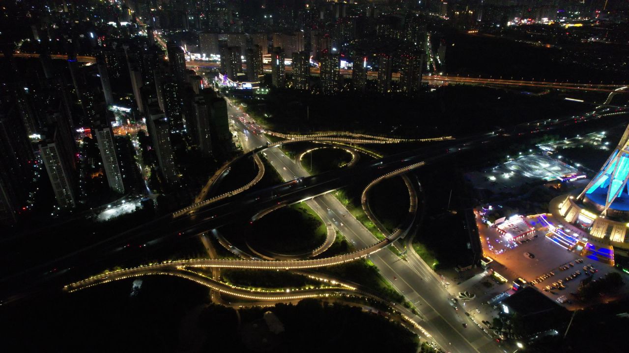 河南郑州城市风光航拍