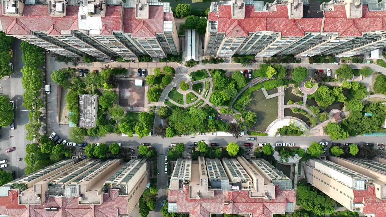 俯拍小区