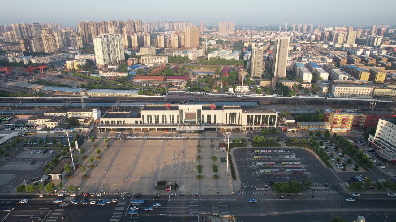 河南许昌城市风光地标建筑航拍 