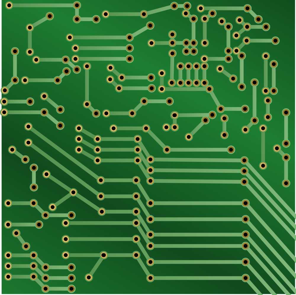 电路板电子印刷电路板连接电子元器件导电轨道曲目绿板