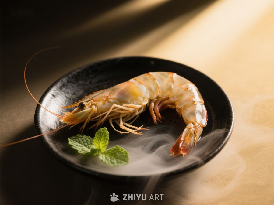 蒸虾配薄荷，热气腾腾 1155