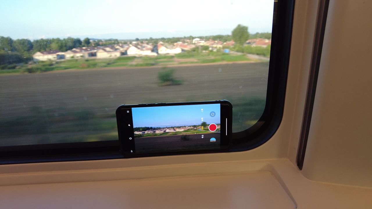 旅途火车高铁旅游窗外风景实拍  