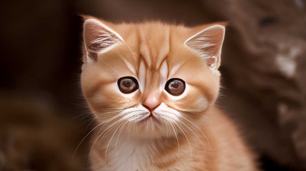金黄色的小猫浅色背景