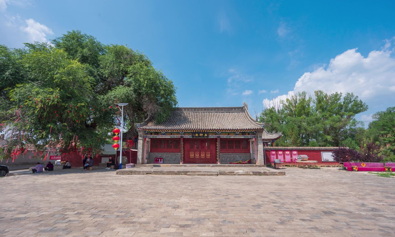 山西古建筑寺庙五神庙延时