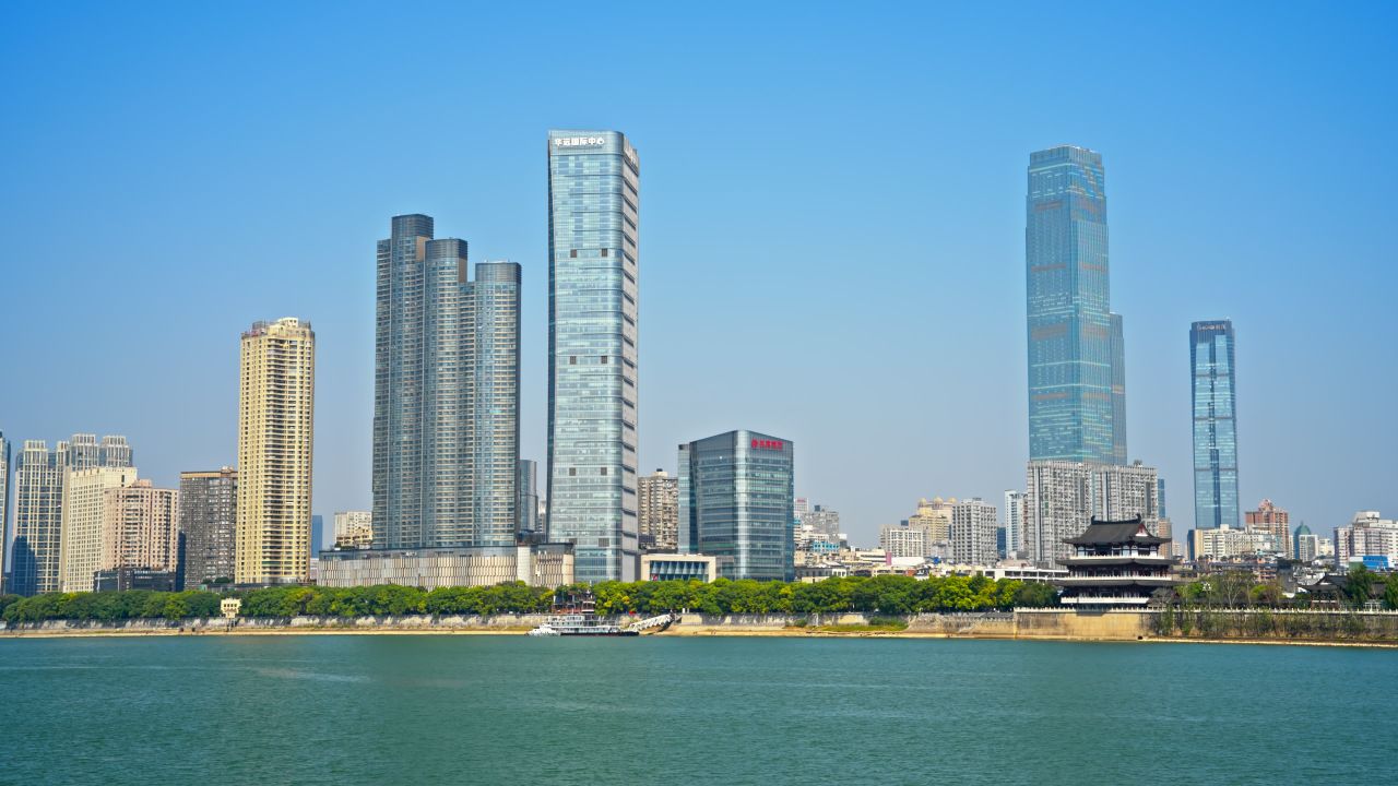 长沙湘江风光带实拍空境