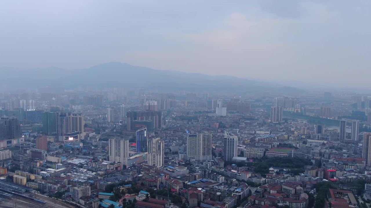  湘西城市建设航拍湖南怀化