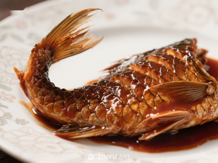 红烧鱼美食特写 199