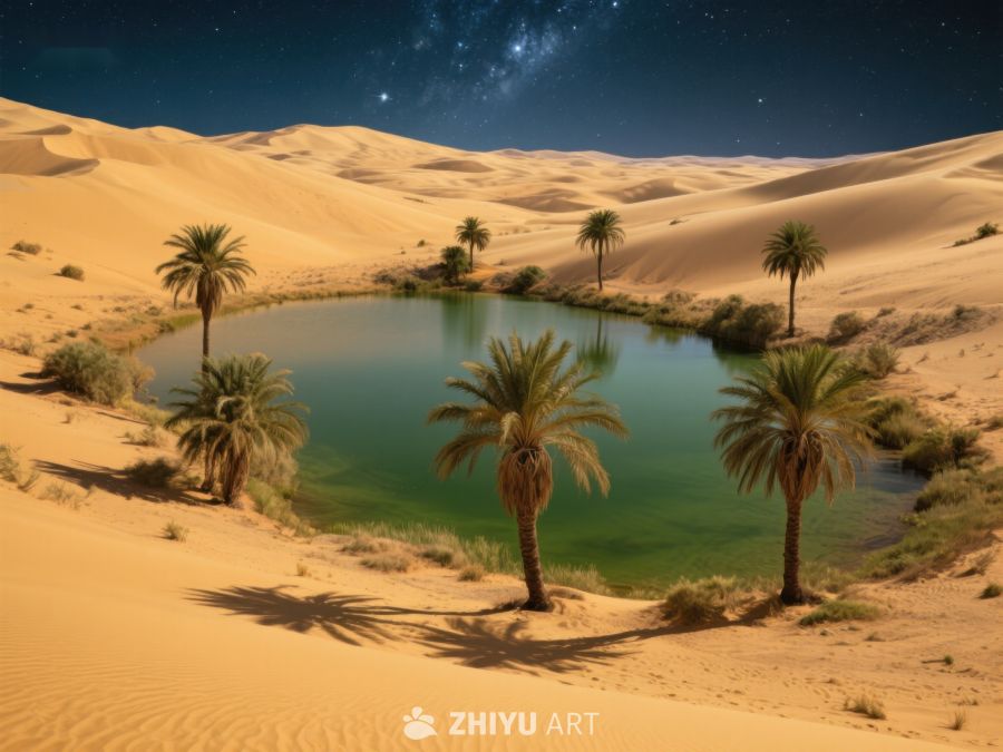 沙漠绿洲夜景 64