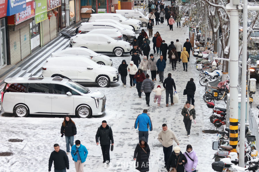 兰州市迎来2025年入冬首场降雪 13