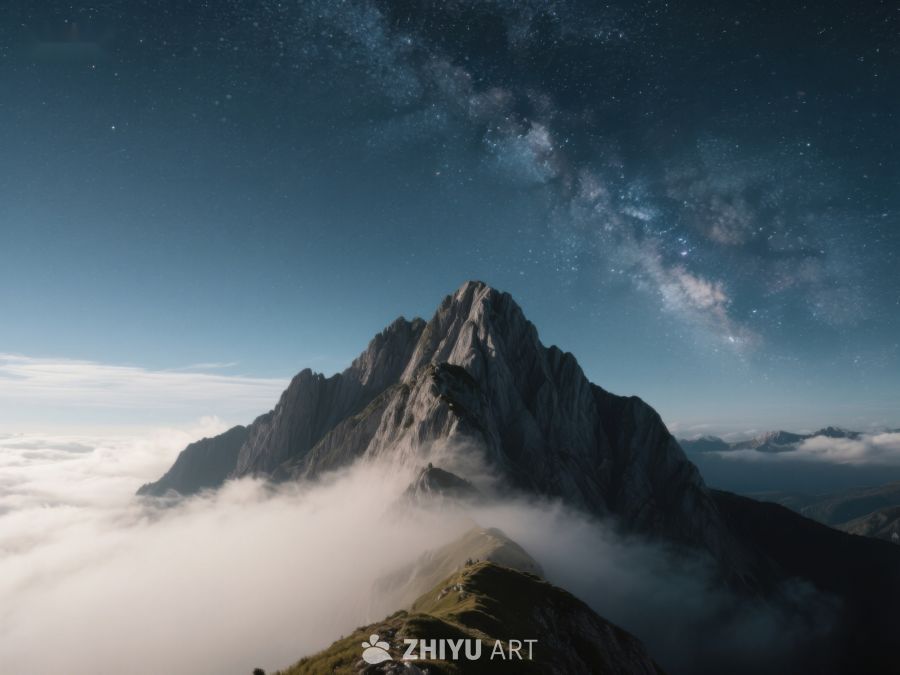 星河璀璨，云海缭绕山峰 144