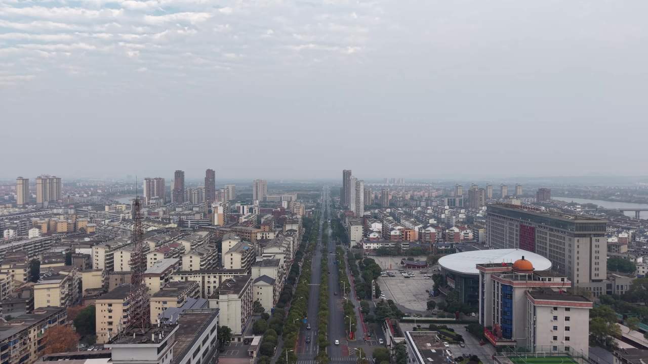 城市全景航拍