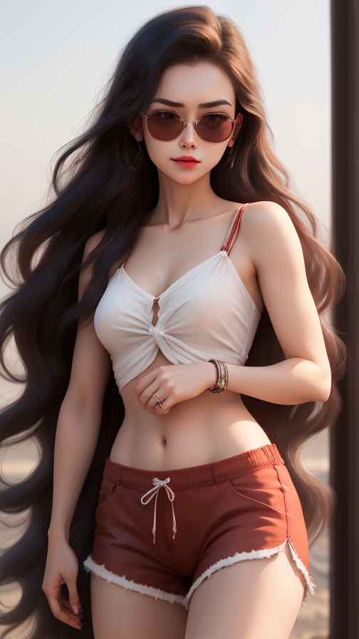 吊带高级美女