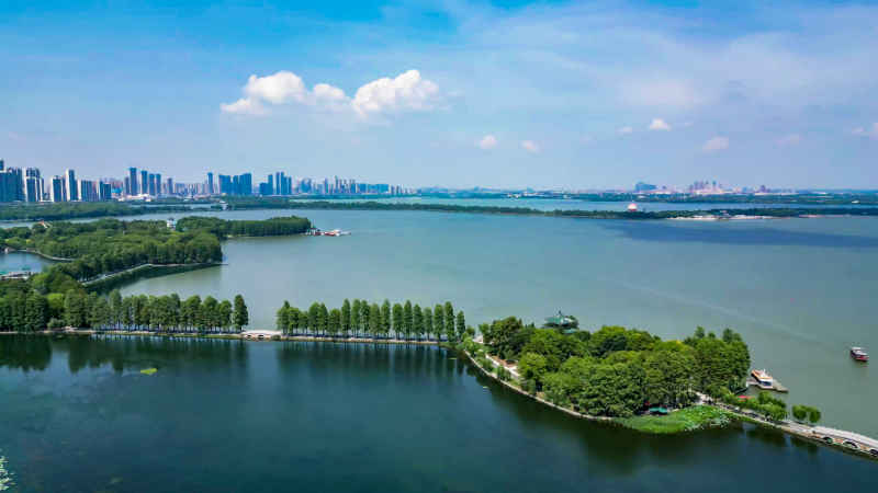 湖北武汉城市建设航拍摄影图 